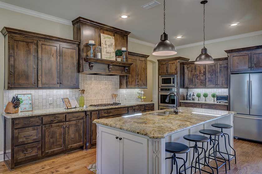 Beautiful kitchen with a marble countertop to bring out the best and fabulous appearance.